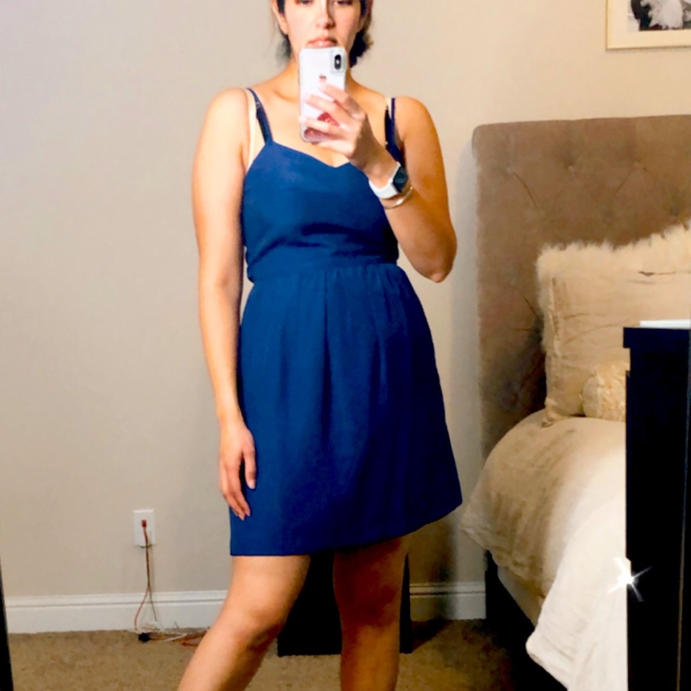 Jcrew royal blue sleeveless mini dress
